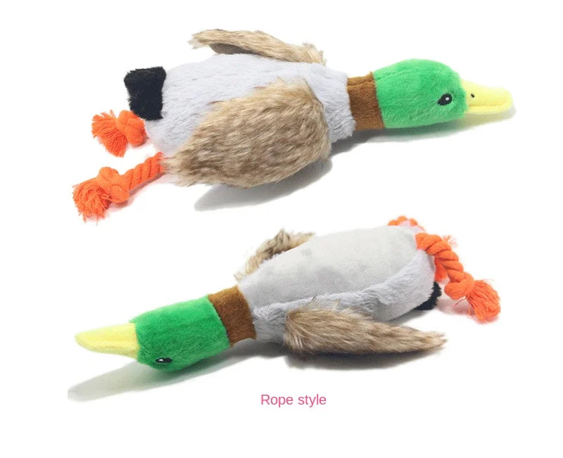 Plush Duck Squeaky Dog Chew Toy