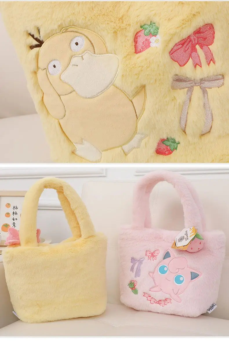 Pokemon Pikachu Plush Handbag Cute Crossbody Backpack Clefairy Storage Gift Bag Stuffed Doll Style Portable Daily Use