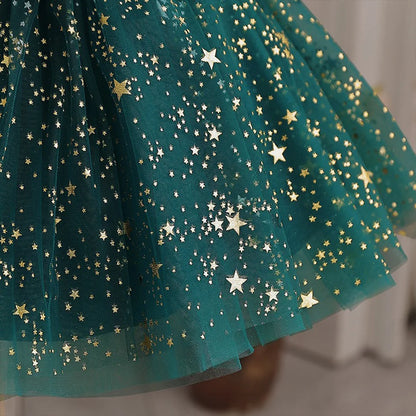 K-Pop Hunters Zoey Rumi Girl Fall Party Dress Birthday Holiday High Waist Tulle Dress Bow Wedding Gown Kids Wear Princess Dress