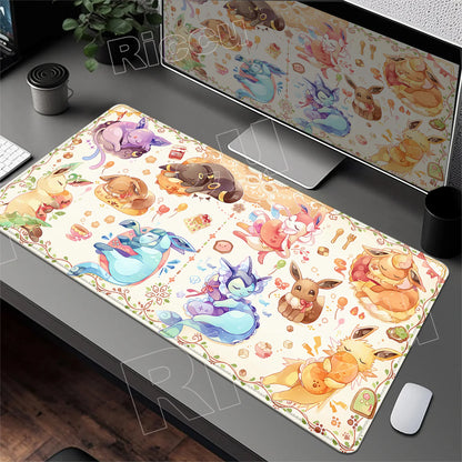 HD 900x400 Rubber Large PC Mousepad Gaming Mouse Pad Accessories Pikachu Slowpoke XXL Desk Keyboard Mat Computer Laptop Mausepad