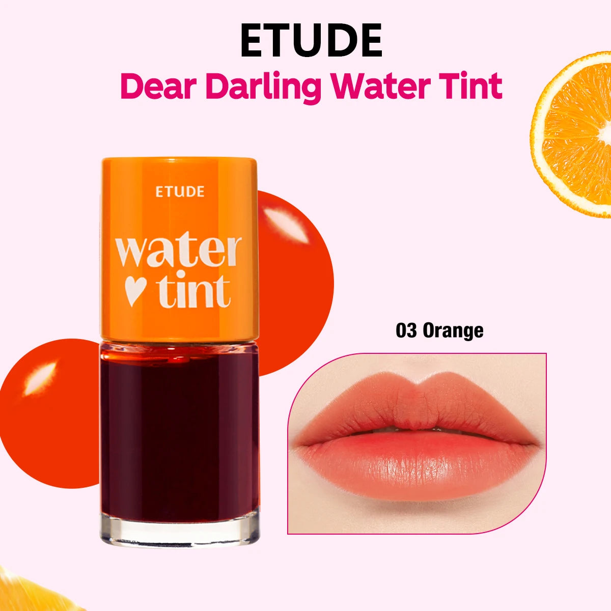 ETUDE Dear Darling Water Tint,Non-Sticky & Breathable,Watercolor-Like Sheer Finish,Korean Cosmetic,K-Beauty,Korean Makeup