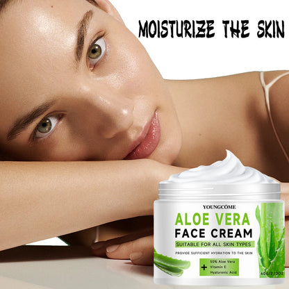 YOUNGCOME Aloe Vera Face Cream: 50% Aloe Hydrating & Anti-Aging Moisturizer