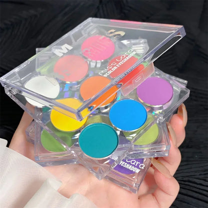 9 Colors Eye Shadow Palette Summer Pearl Matte Fine Shimmer Eyeshadow Powder Long Lasting Charming Eyes Make Up Palette Cosmetic