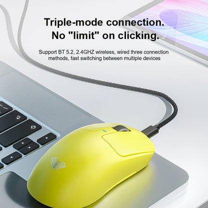 AULA SC680 Gaming Mouse Three Mode 2.4G Bluetooth Wireless Mouse 26000DPI Lightweight Mouse Paw3395 E-sports Gamer For PC