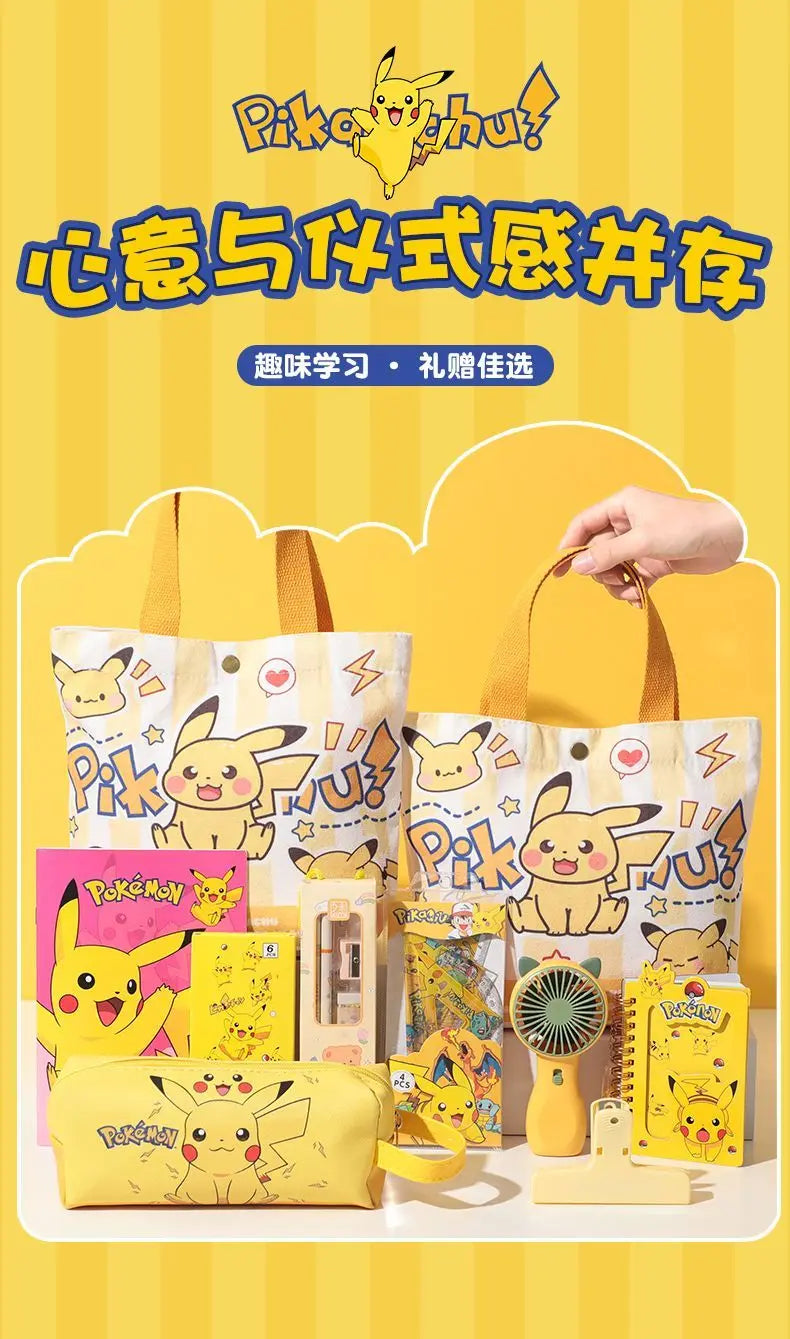 Cute Pokemon Pikachu Canvas Tote Bag Cartoon Anime Shopping Bag Reusable Lightweight school Portable Bag Daily Travel Gift Bag