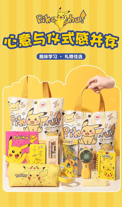 Cute Pokemon Pikachu Canvas Tote Bag Cartoon Anime Shopping Bag Reusable Lightweight school Portable Bag Daily Travel Gift Bag