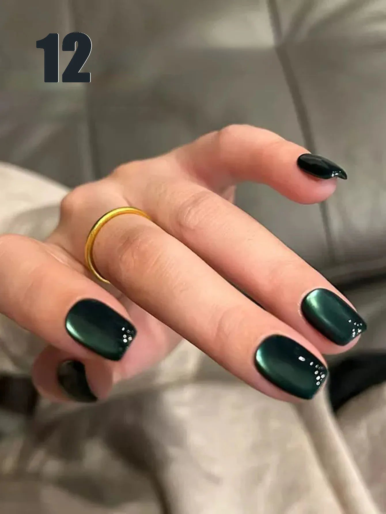 MIANEL 12ML Glass Bead Cat Eye Gel Nail Polish Flash White Spar Nude Color Magnetic Nail Polish White Nails Summer Nails 1-12pcs