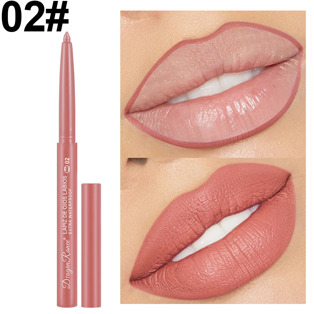 Dragon Ranee Automatic Rotating Lip Liner: Waterproof Matte Contouring Pencil