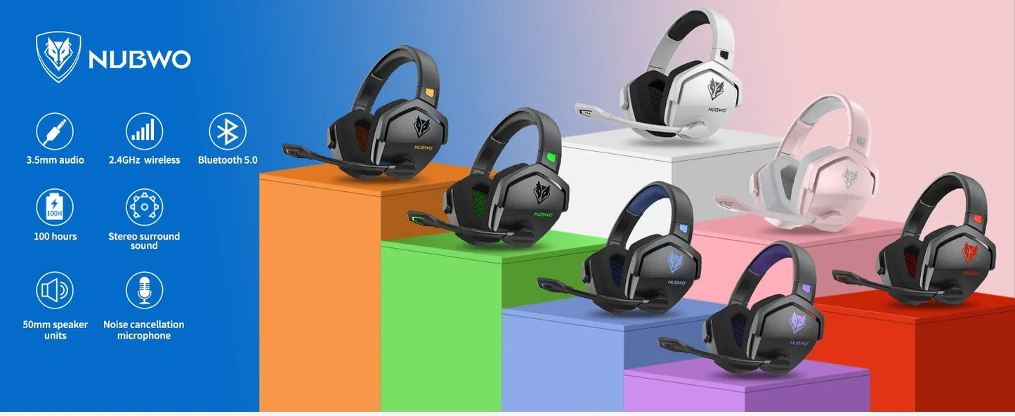 NUBWO G06 Dual Wireless Gaming Headset