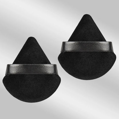 2 件 Triangle Powder Puff Face Makeup Sponge Soft Velvet Cosmetic Puff Blender Beauty Foundation Sponge Make up Accessories
