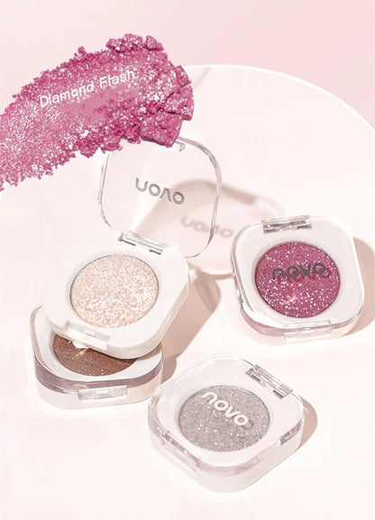 Monochrome Glitter Eyeshadow Pearlescent Highlighter Powder Makeup Diamond Eye Shadow Palette Bright Shiny Eye Makeup Cosmetics