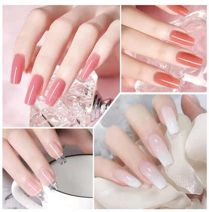 LIMEGIRL Set Poly Nail Gel for Extension Gel Set Manicure Acryl Gel Varnish Set 15ML Acrylic Liquid Nail Art Nail Kit UV Gel Kit
