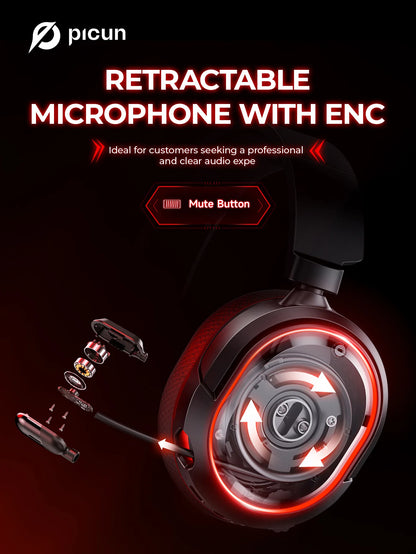 Picun G2 Gaming Headset (2.4G + Bluetooth, 7.1)