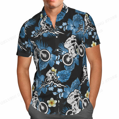 Summer Hawaiian Shirts Fish Printed Shirt Men Women Fashion Short Sleeve Blouse Men's Vocation Lapel Beach Camisas Sea
