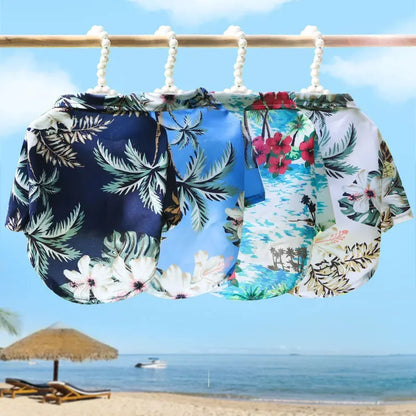 Dog T-Shirts Hawaiian Beach Style Thin Breathable Summer Dog Clothes for Small Dogs Puppy Pet Cat Vest Chihuahua Yorkies Poodle