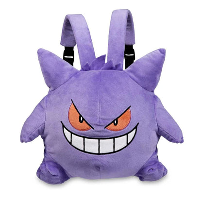 Cute Pokemon Backpack Kawaii Japanese Style Plush Bag Gengar Eevee Snorlax Backpack Schoolbag Cosplay Props Fashion Gifts