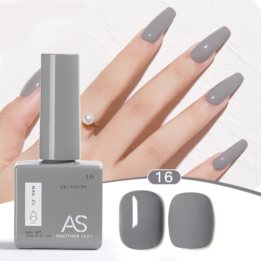 AS 1pc 15ml Bright Yellow Gel Nail Polish Starter Pure Soak Off No Wipe Nail Gel Polish Varnish Suitable For All Seasons