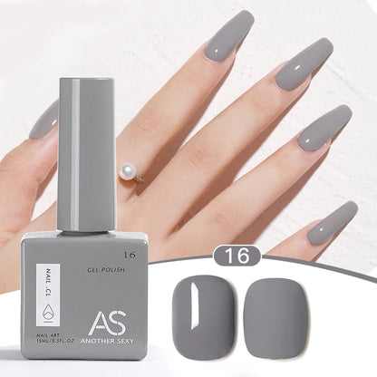 AS 1pc 15ml Bright Yellow Gel Nail Polish Starter Pure Soak Off No Wipe Nail Gel Polish Varnish Suitable For All Seasons