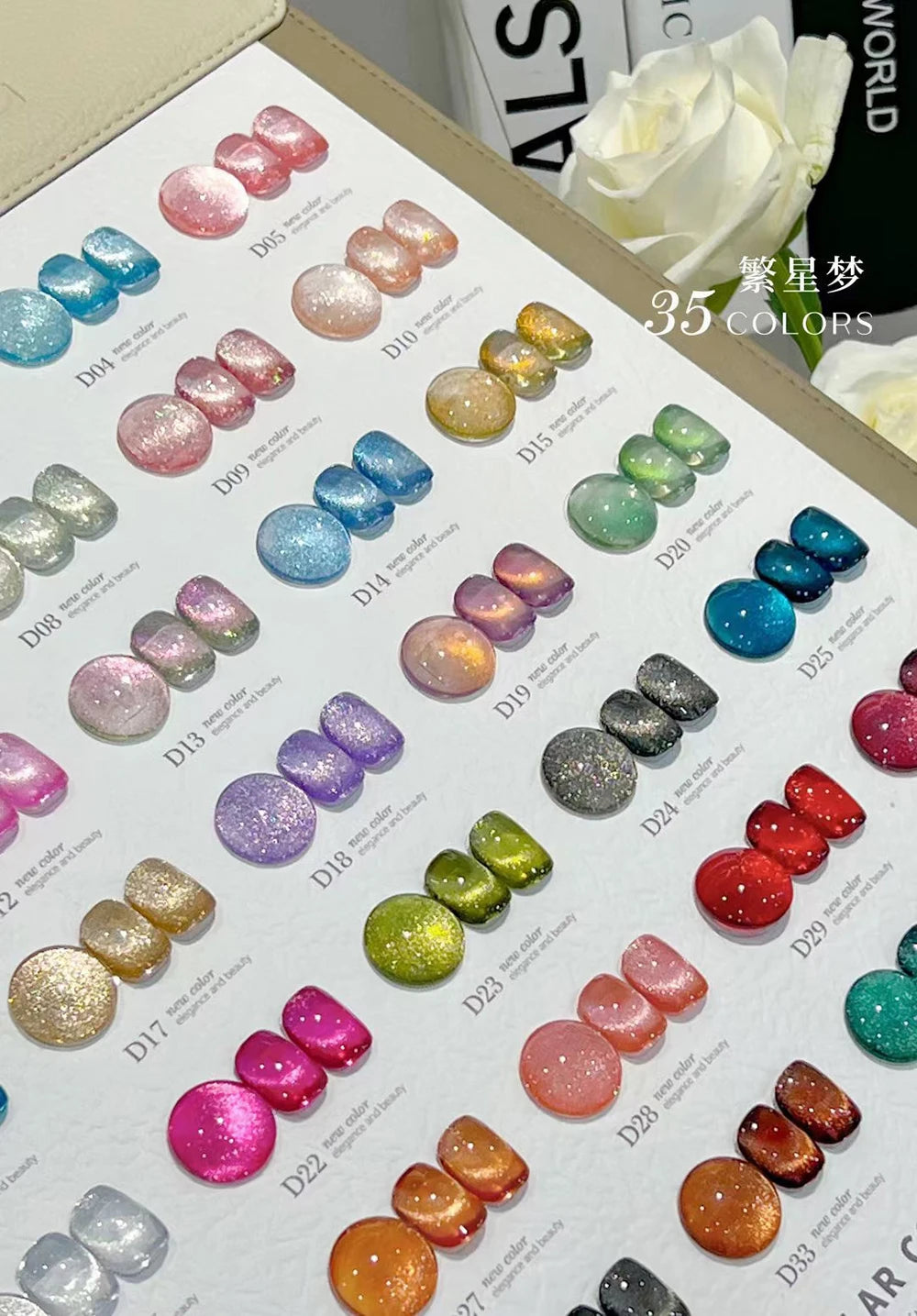 Hot Sale 9D Cat Eye Nail Polish Tape Color Card Popular Semi Permanent Immersion Gel Nail Art Varnish Set Shiny Gel Clearcoat