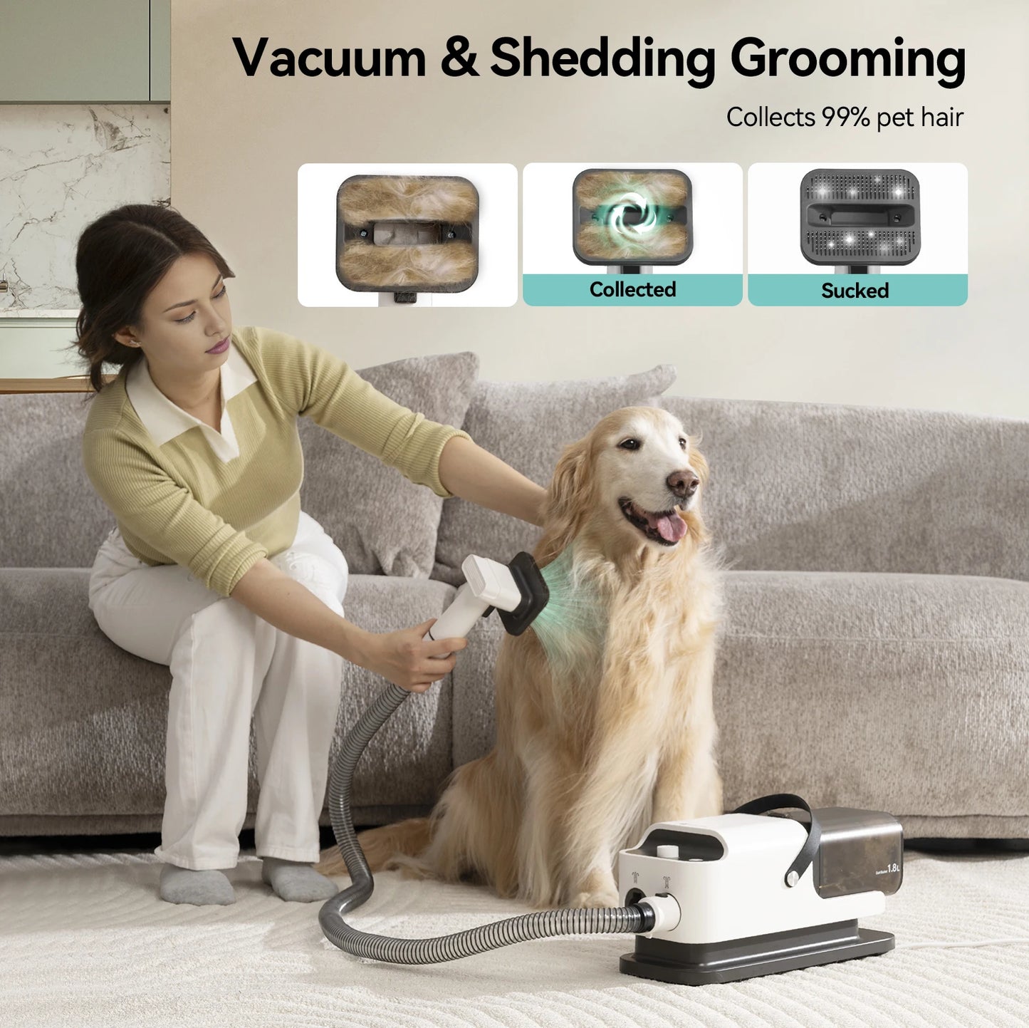Pet Grooming Vacuum & Hair Dryer Kit 🐶✨