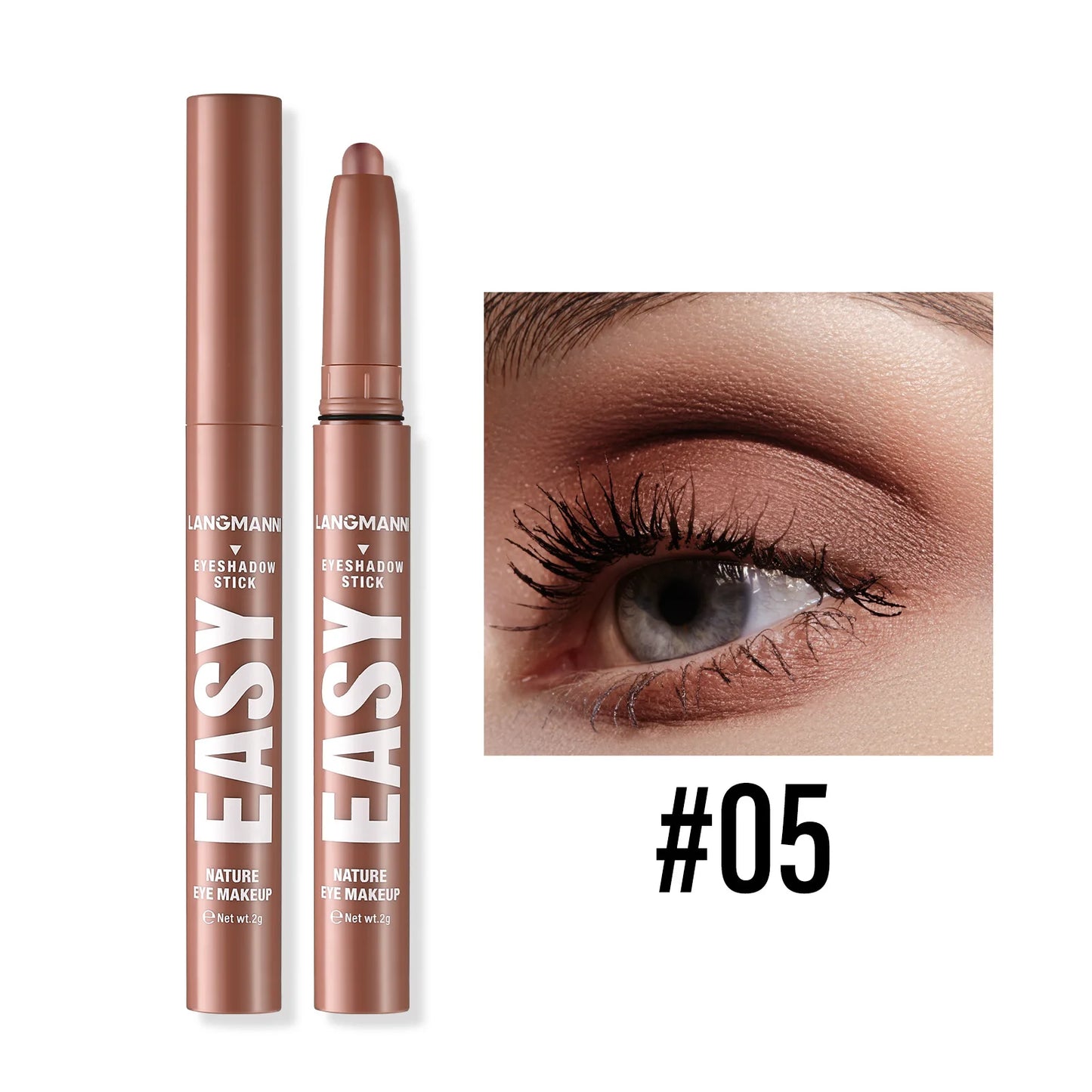 Pearlescent Matte Eyeshadow Pencil Waterproof Smoky Glitter Highlighter Pen Black Brown Makeup Tool Creamy Smooth