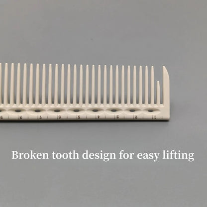 Hair Cutting Comb With Scale Cyan Yellow Ruler Haircut Combs Barber Shop Hairdressing Hairbrush Salon Styling Tools Y0521