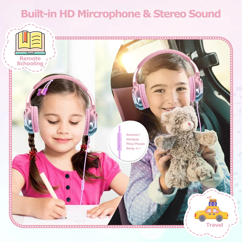 Kids Wired Headphones For School