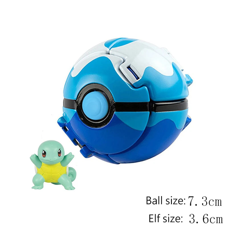 25 Styles Pokeball Figure Anime Figure Pokemon Elf Ball Toy Action Model Pikachu Mewtwo Charmander Kids Birthday Gifts Toys
