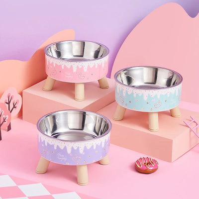 Ice Cream Design Raised Pet Bowl 🍦🐶🐱
