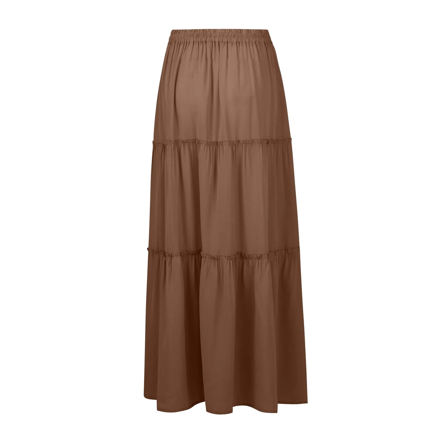 Women’s Boho Maxi Skirt: High-Waisted A-Line Tiered Long Skirt