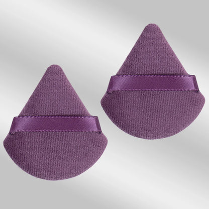 2 件 Triangle Powder Puff Face Makeup Sponge Soft Velvet Cosmetic Puff Blender Beauty Foundation Sponge Make up Accessories