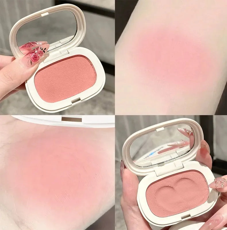 Face Blusher Matte Natural Cheek Tint Brighten Face Contouring Waterproof Cosmetics Blush Powder Soft Female Makeup 1pcs Blusher