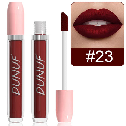 Matte Lip Gloss Lipstick 5pc/set, Waterproof Velvet Long Lasting Non-transfer Highly Pigmented Purple Red Daily&Party Makeup Y2K
