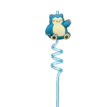 FUNISM Pikachu series cartoon creative spiral straws decorate party reusable colorful straws