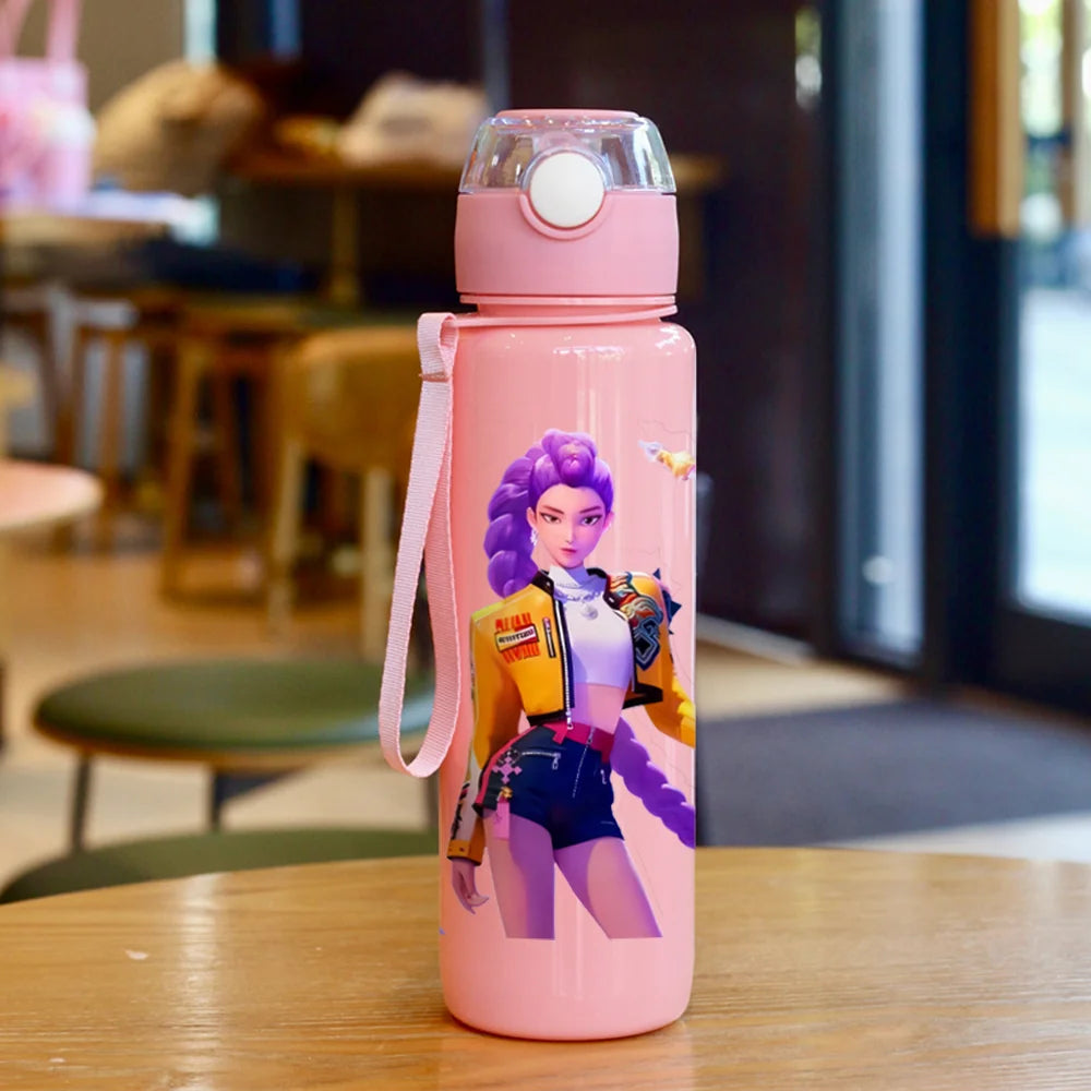 Kids' K-Pop Demon Hunters "Solo Star" Water Bottle: 3D Printed Large Capacity Sports Bottle