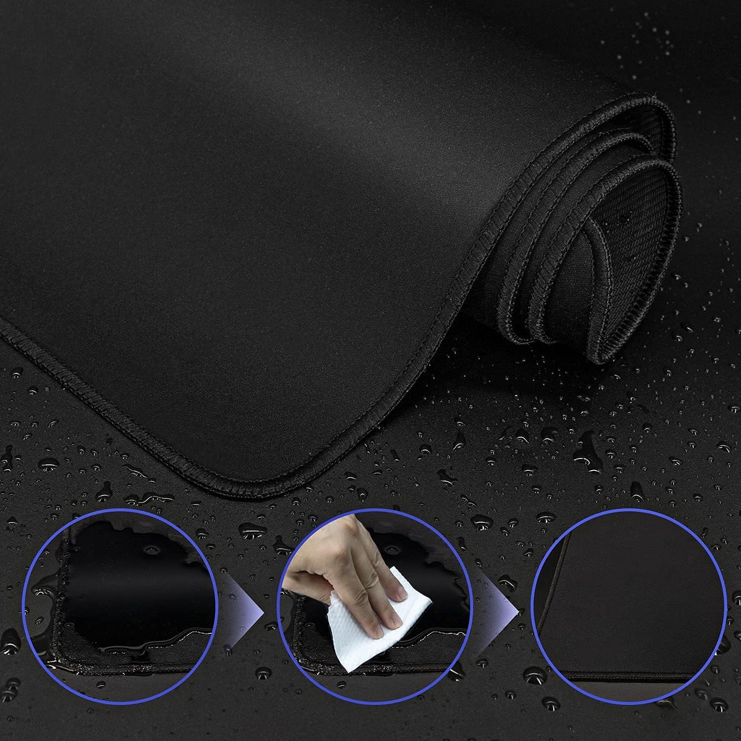XXL Black Gaming Mouse Pad Desk Mat for Keyboard & Mouse