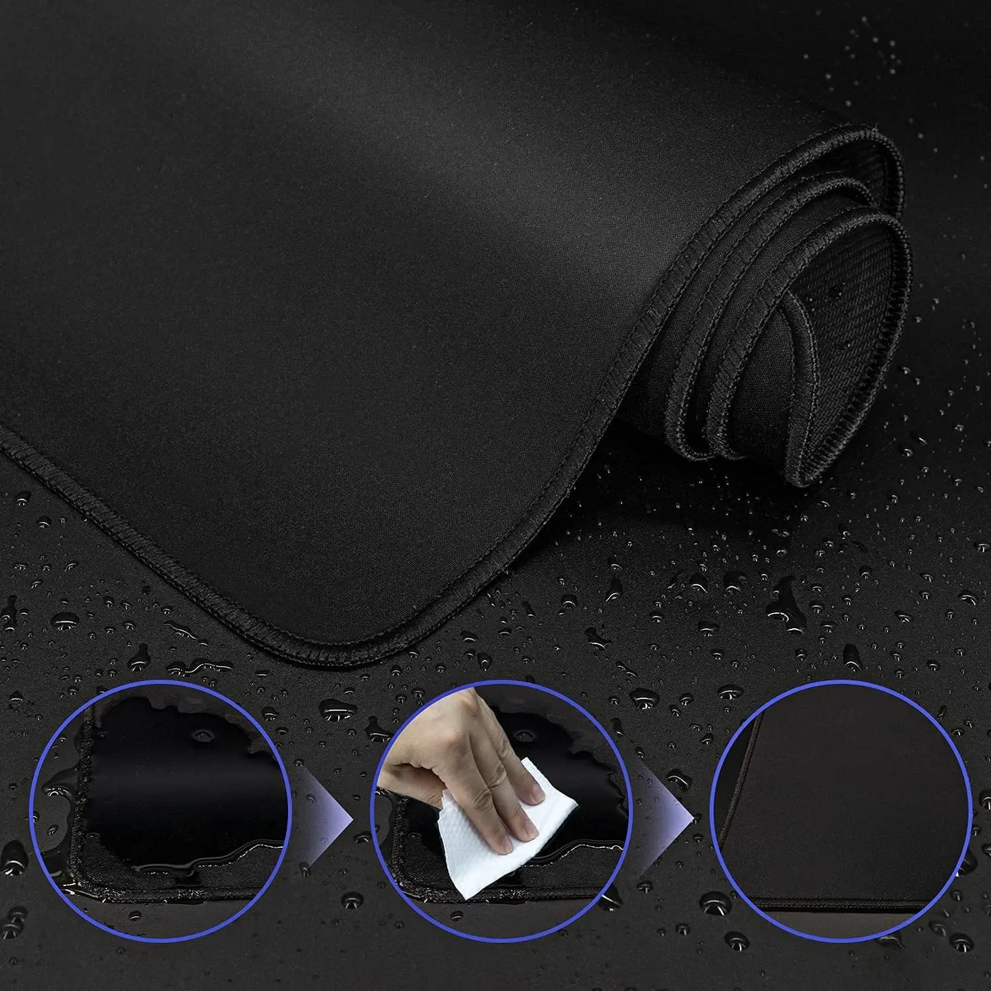 XXL Black Gaming Mouse Pad Desk Mat for Keyboard & Mouse