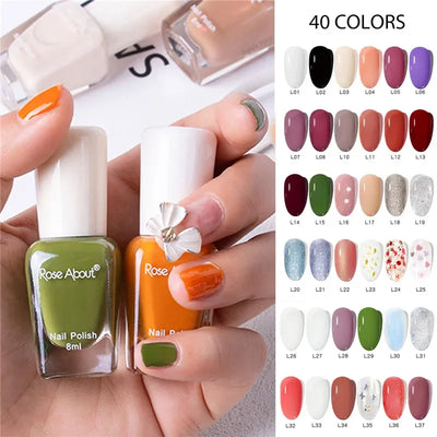 40 Colors Water-Based Nail Polish