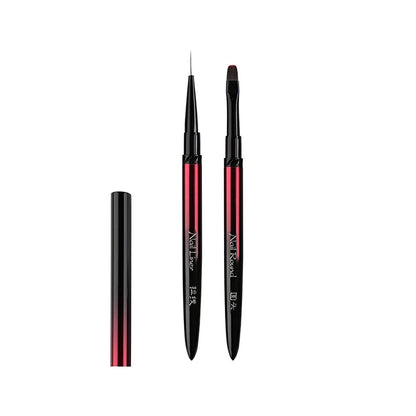 New 1/13pcs Nail Art Brush Set Black Red Metal Handle Acrylic UV Gel Polish Crystal Acrylic Nail Drawing Tools High Quality