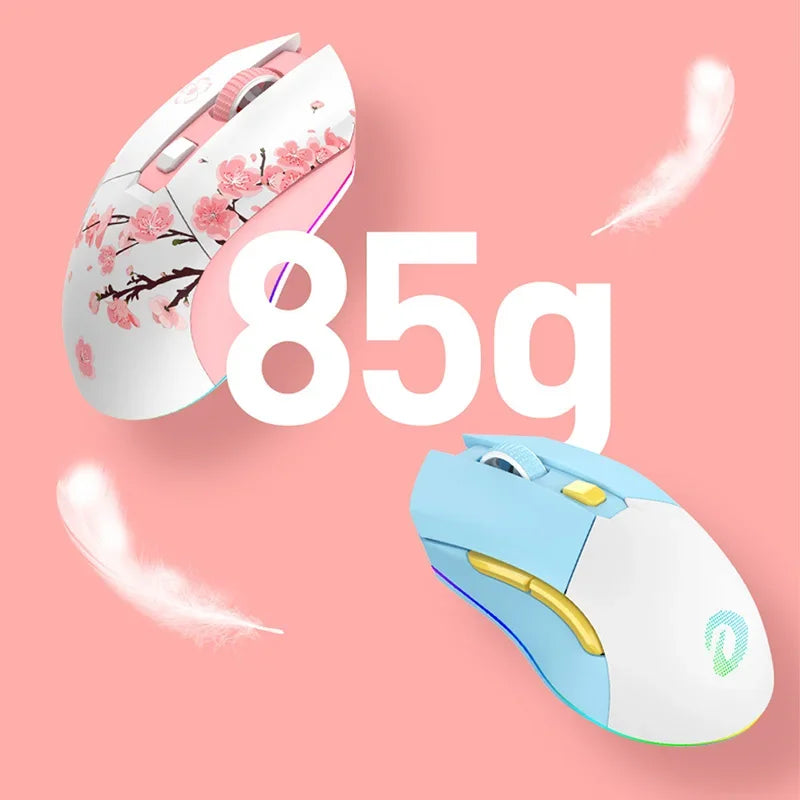 DAREU EM901X Wireless Mouse, 2.4G Wired Dual-mode Mouse, AIM-WL 12000 DPI RGB Magnetic Charging Dock Gaming Mouse for PC Gamer