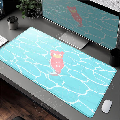 HD 900x400 Rubber Large PC Mousepad Gaming Mouse Pad Accessories Pikachu Slowpoke XXL Desk Keyboard Mat Computer Laptop Mausepad