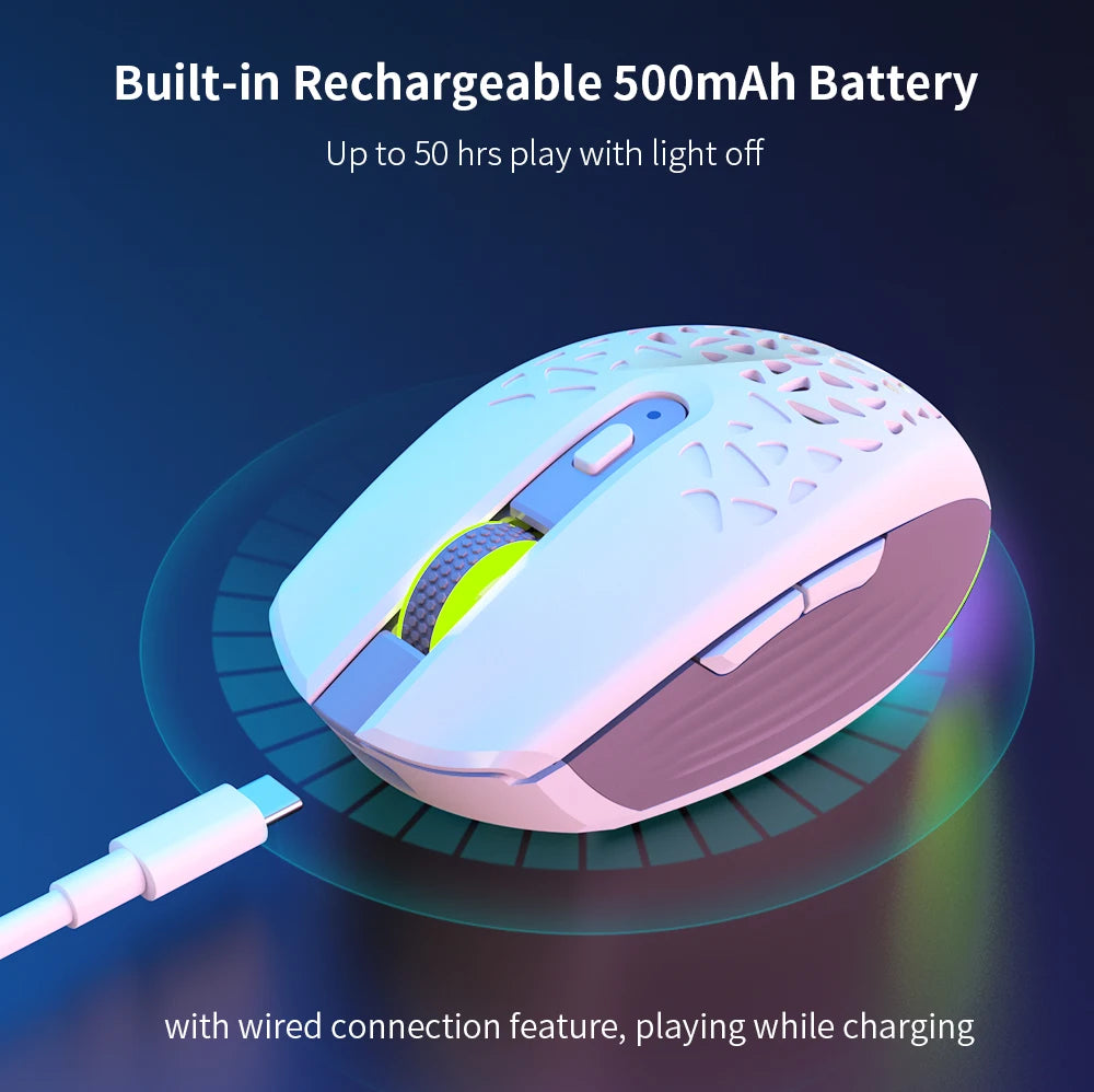 Delux M820DC PAW3335 Wired + Wireless + Bluetooth Gaming Mouse 80 Million Clicks 16000 DPI RGB Rechargeable Mice For Computers