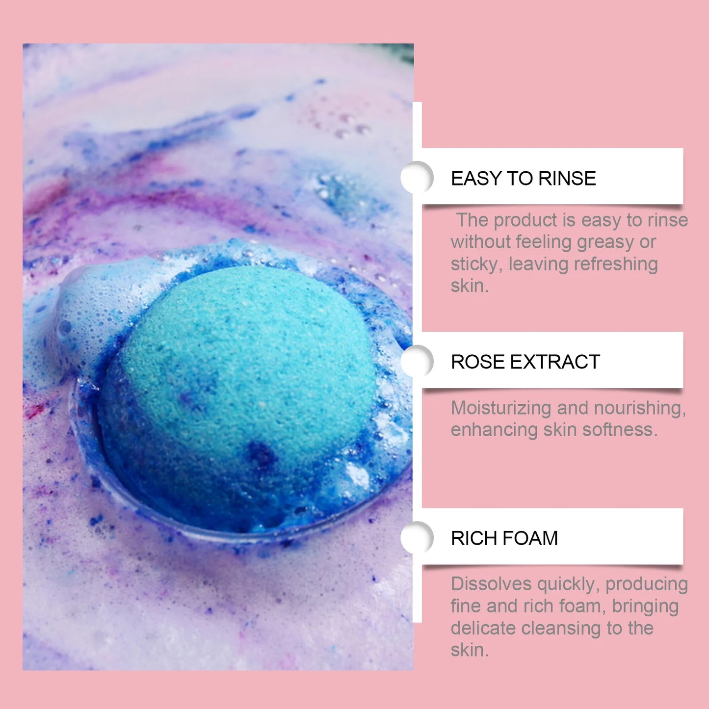 OceAura Bath Bubble Balls for Women Soft Smooth Clean Body Care Moisturizing Skin Elasticity Enhancement Shower Gift Set 6pcs