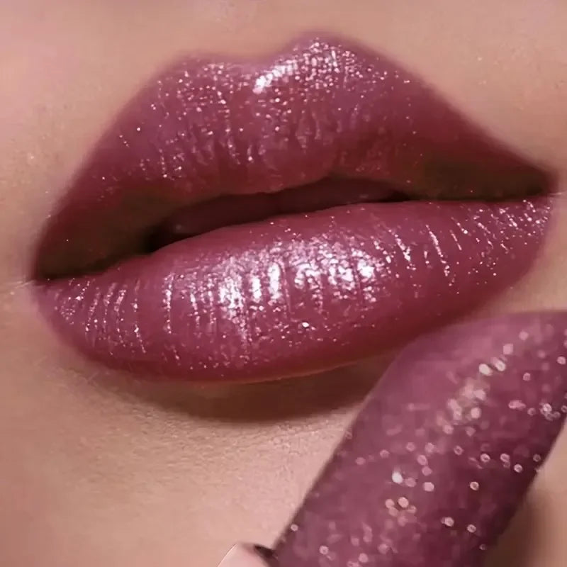 Pudaier Glitter Pearlescent Lipstick: Waterproof Diamond Shimmer & Hydrating Glow