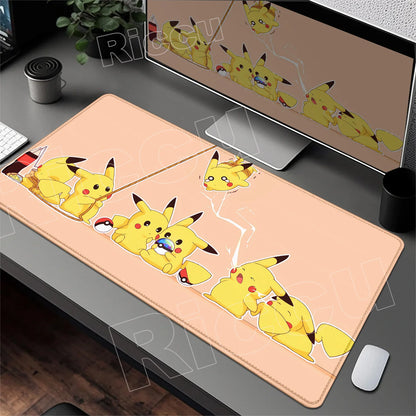 HD 900x400 Rubber Large PC Mousepad Gaming Mouse Pad Accessories Pikachu Slowpoke XXL Desk Keyboard Mat Computer Laptop Mausepad
