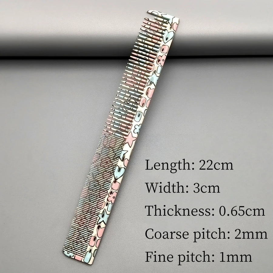Hair Cutting Comb With Scale Cyan Yellow Ruler Haircut Combs Barber Shop Hairdressing Hairbrush Salon Styling Tools Y0521