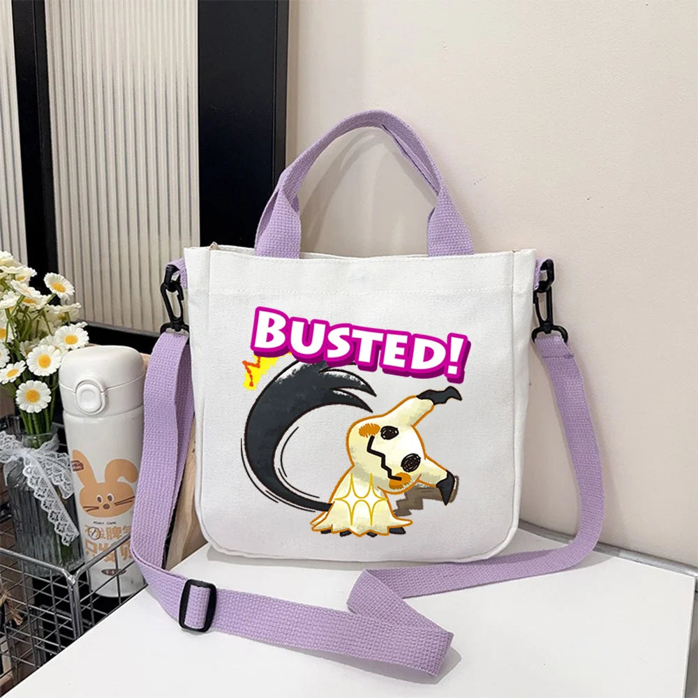 Pokémon Handbag Cartoon Children's Shoulder Bag Boys Girls Tote Bag Child Canvas Handbags Anime Crossbody Bag New Kids Gifts
