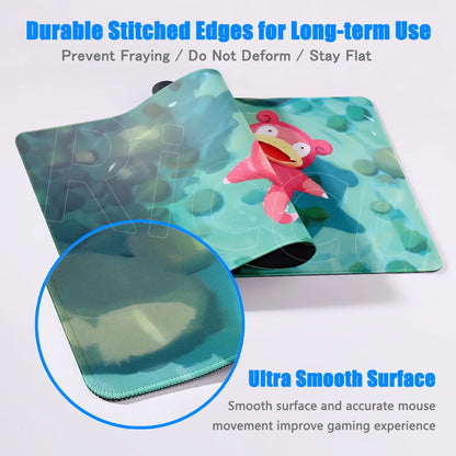 HD 900x400 Rubber Large PC Mousepad Gaming Mouse Pad Accessories Pikachu Slowpoke XXL Desk Keyboard Mat Computer Laptop Mausepad