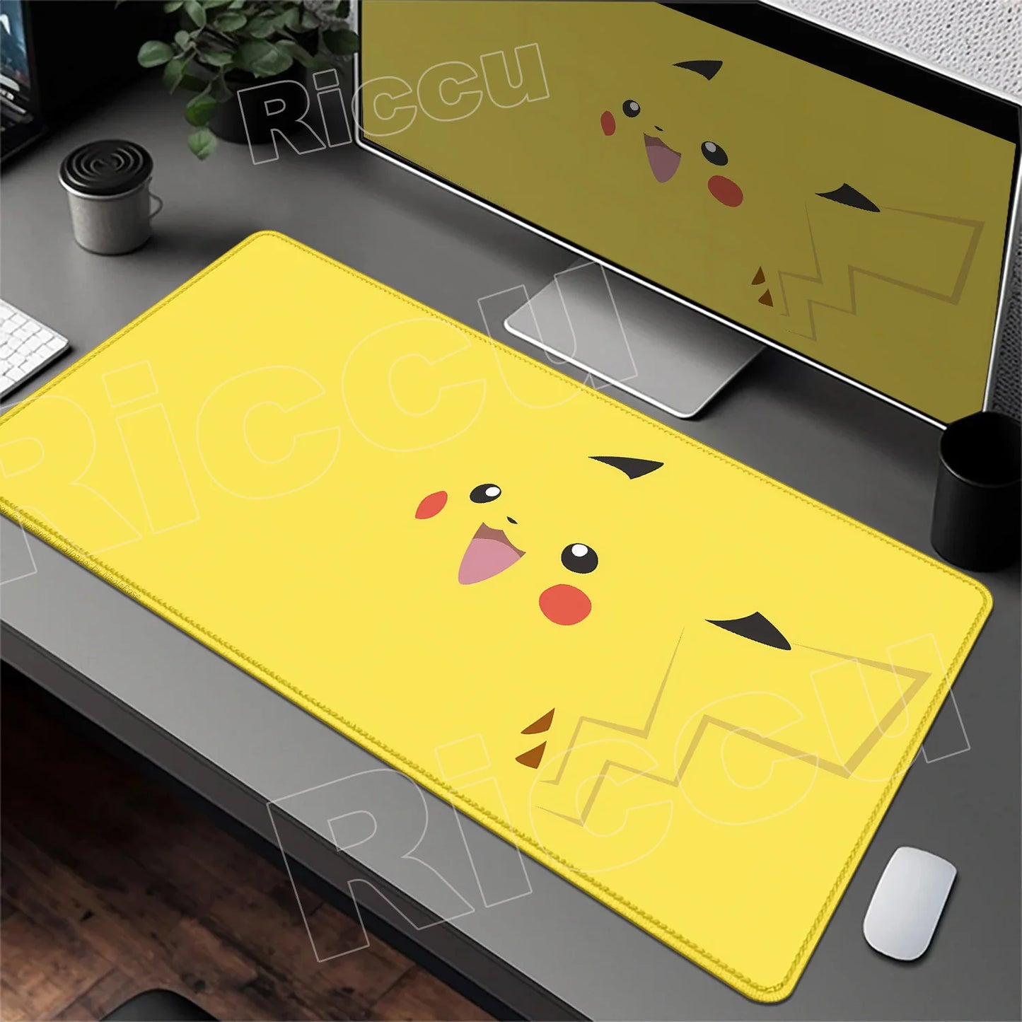 HD 900x400 Rubber Large PC Mousepad Gaming Mouse Pad Accessories Pikachu Slowpoke XXL Desk Keyboard Mat Computer Laptop Mausepad