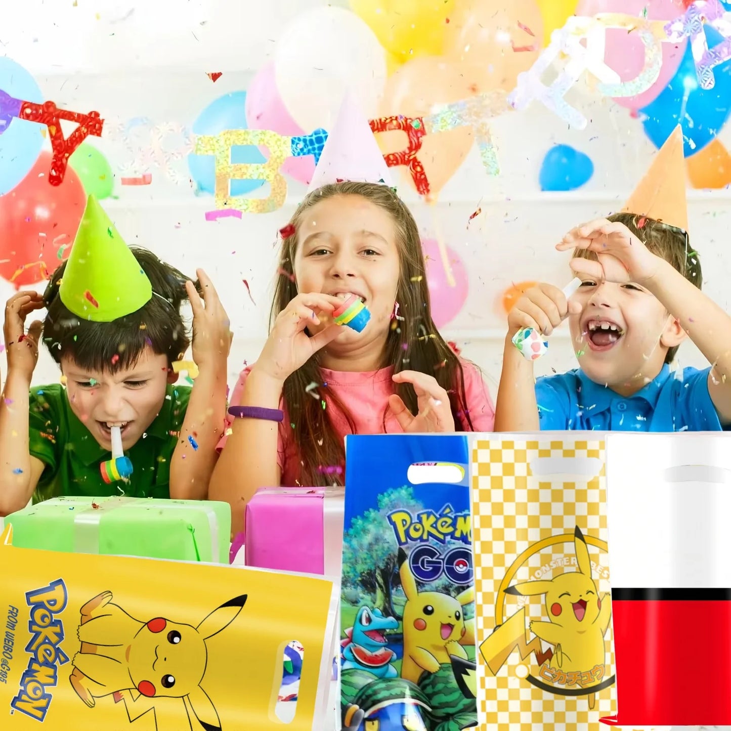 Pikachu Birthday Gift Bag Pokemon Figures Pokemon Gift Bag Pikachu Candy Bag Packaging Giveaway Party Favors Guest Pokemon Gift